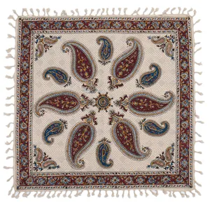 سفره قلمکار اثر زابلیان طرح 55-11-118 سایز 80 × 80 سانتی متر