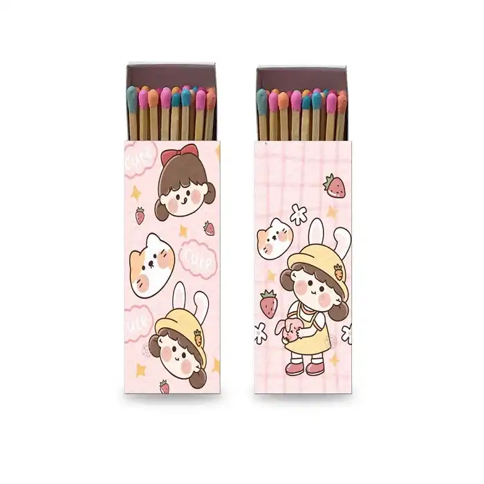 کبریت مدل فانتزی طرح دختر و گربه مجموعه 2 عددی