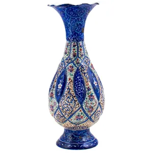 گلدان میناکاری مسی رستا طرح صراحی 69-12-102 ارتفاع 16 سانتی متر
