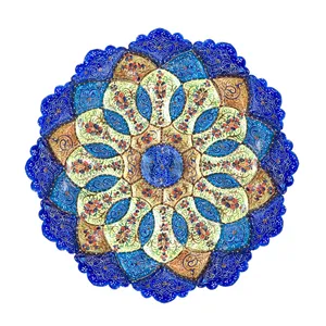 بشقاب میناکاری طرح اسلیمی کد  1128