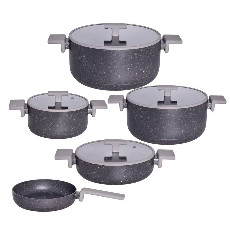 سرویس قابلمه و تابه گرانیتی 9 پارچه پرارین مدل ESTIMA کد 4320