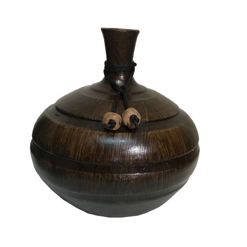 گلدان سفالی طرح چوب گردو کد Sm