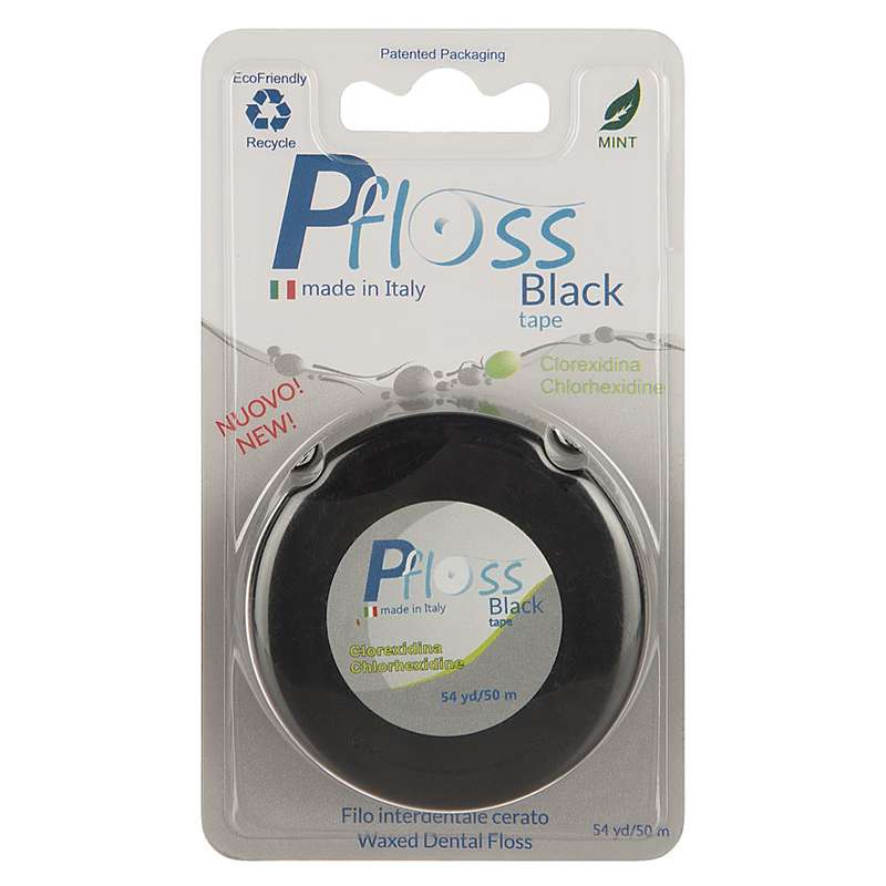 نخ دندان پی فلوس مدل Black Tape Clorexidina نخ دندان پی فلوس مدل Black Tape Clorexidina