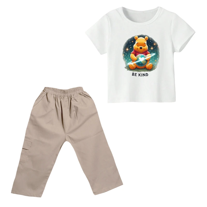 ست تی شرت و شلوارک پسرانه مدل پو کد ۴۱