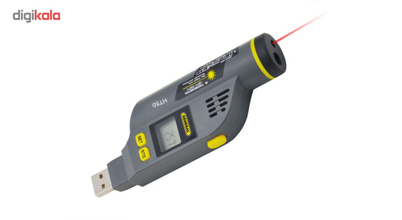 دیتالاگر دما و رطوبت جنرال تولز مدل HT50 به همراه ترمومتر لیزری