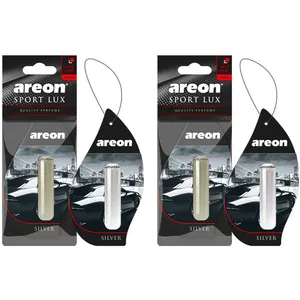 Areon Lux Liquid Silver Car Air Freshener - Pack Of  2