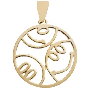 Zarin AB541 Gold Necklace Pendant