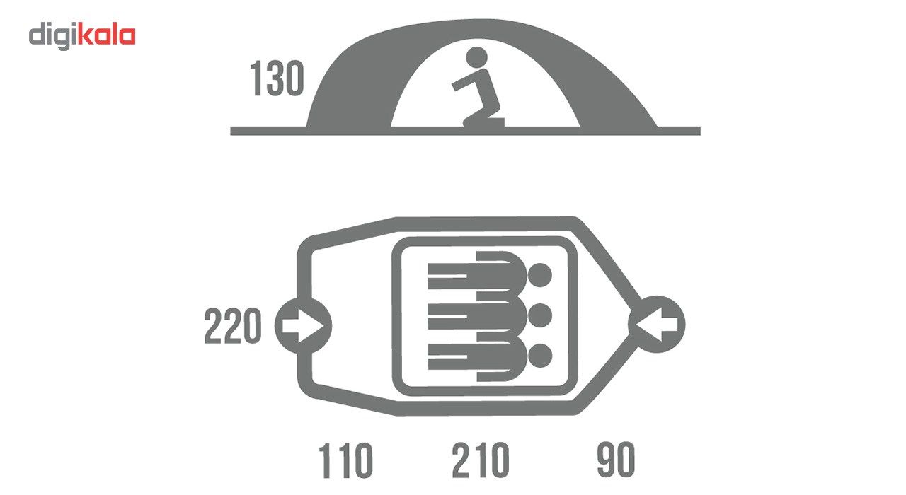 چادر 3 نفره هاسکی مدل Bizon 3 -  - 4