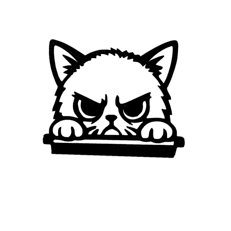 استیکر کلید و پریز مدل سه بعدی گربه عصبانی