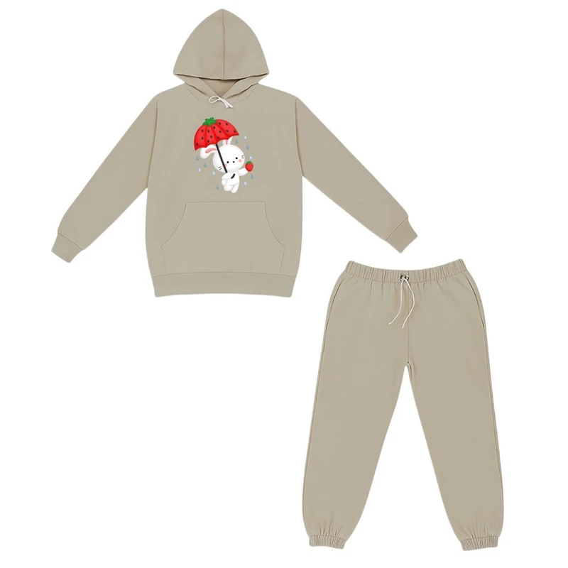 ست هودی و شلوار راحتی بچگانه مدل خرگوش یلدایی کد v13 