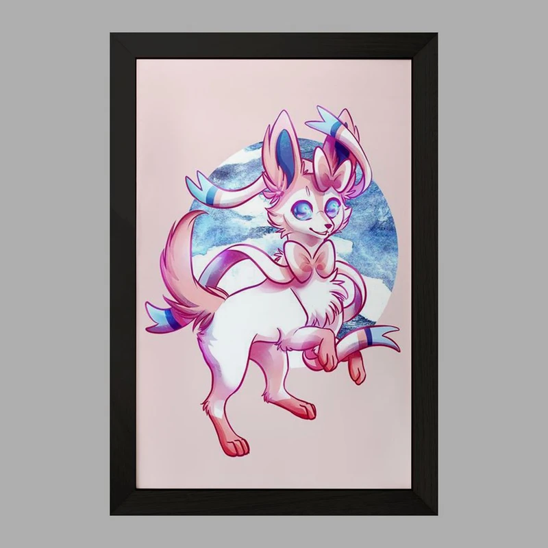 تابلو خندالو مدل سیلوئون انیمه پوکمون  کد 17390