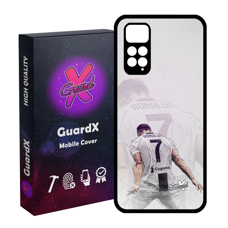کاور گارد ایکس طرح CR7 مدل Glass10189 مناسب برای گوشی موبایل شیائومی Redmi Note 11S/ Note 11 4G