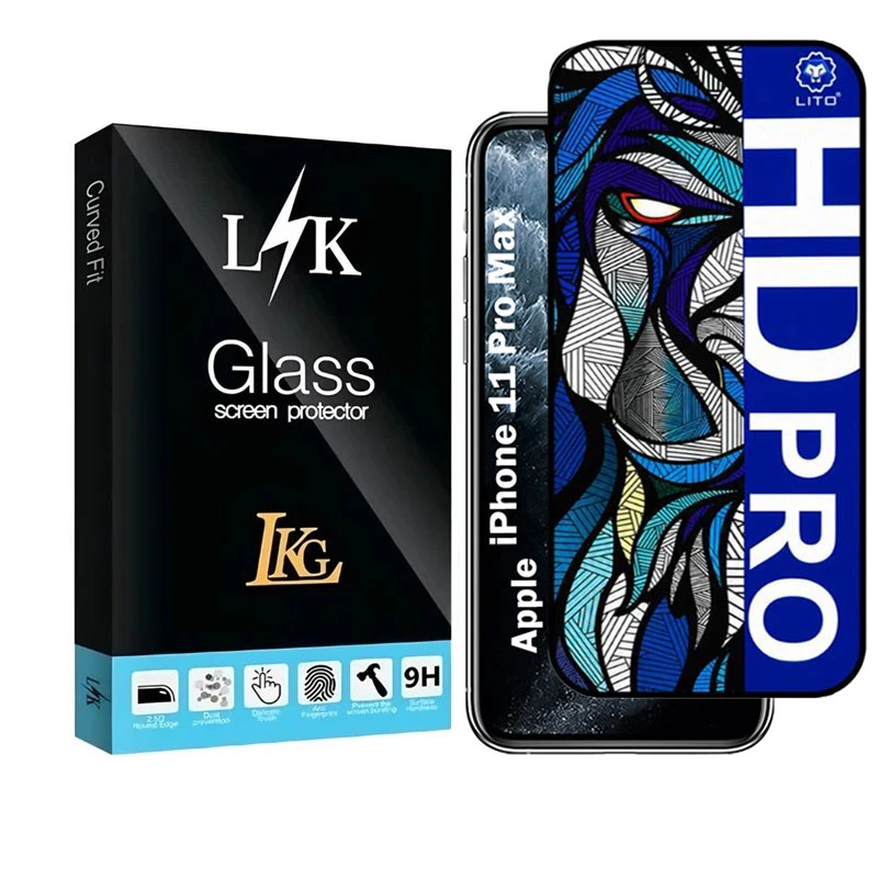 محافظ صفحه نمایش شیشه ای ال کا جی مدل LIHD-LK مناسب برای گوشی موبایل اپل iPhone 11 ProMax