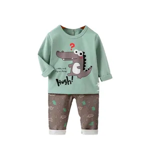 ست تی شرت و شلوار بچگانه مدل تمساح کوچولو