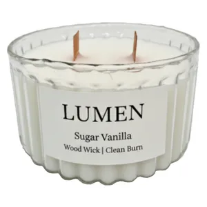 شمع دستساز معطر مدل lumen با رایحه وانیل زمان اتمام ۴۰ ساعت