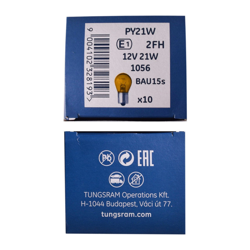 لامپ هالوژن خودرو جنرال الکتریک مدل PY21W بسته 10 عددی