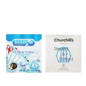 کاندوم چرچیلز مدل Ribbed and Dotted بسته 3 عددی به همراه کاندوم شادو مدل Anti Bacterial بسته 3 عددی