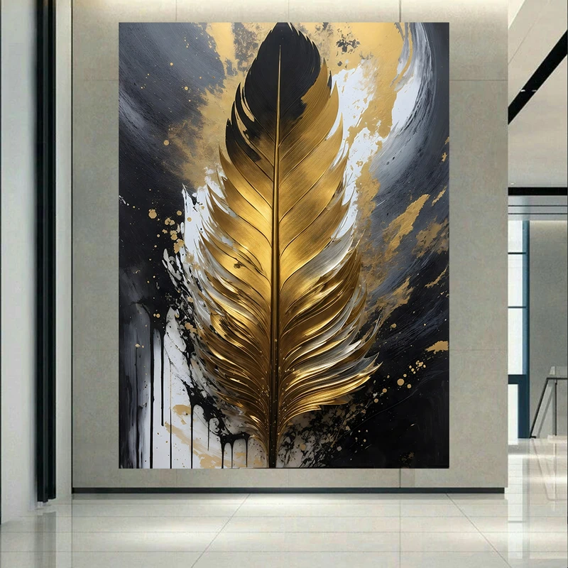 پوستر بک لایت طرح مدرن برگ طلایی کد AR30921