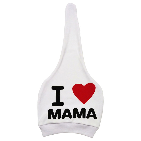 کلاه نوزادی طرح I Love Mama کد M334