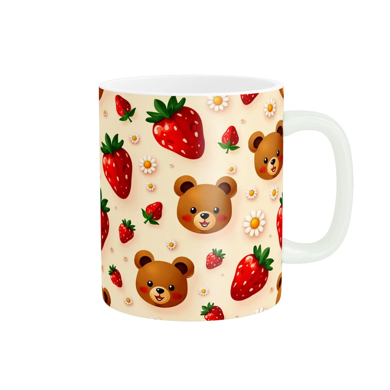 ماگ پاد آفرین طرح  خرس و توت کد 1335