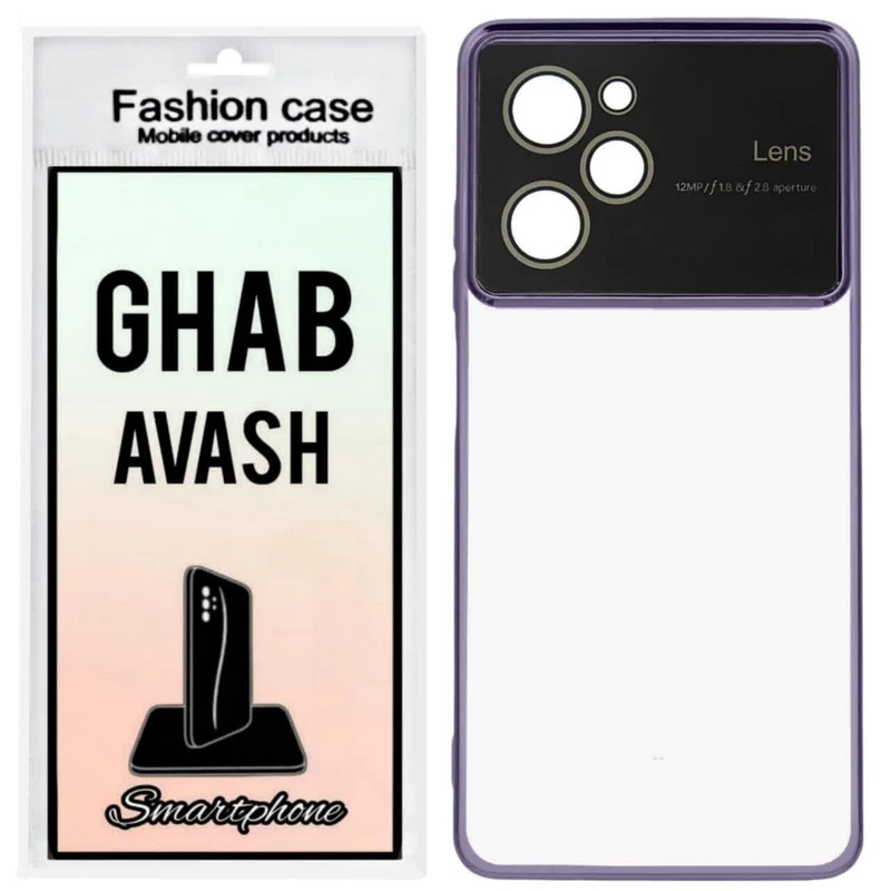 کاور قاب آوش طرح شفاف مدل دوررنگی 04 مناسب برای گوشی موبایل شیائومی POCO X5 PRO