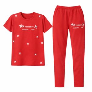 ست تی‌شرت آستین کوتاه و شلوار راحتی زنانه مدل پاپیون