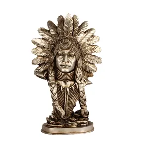 مجسمه مدل سرخ‌پوست مرد متفکر کد 62