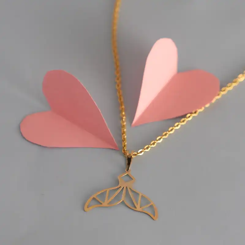 گردنبند طلا 18 عیار زنانه الن نار مدل نهنگ N9838