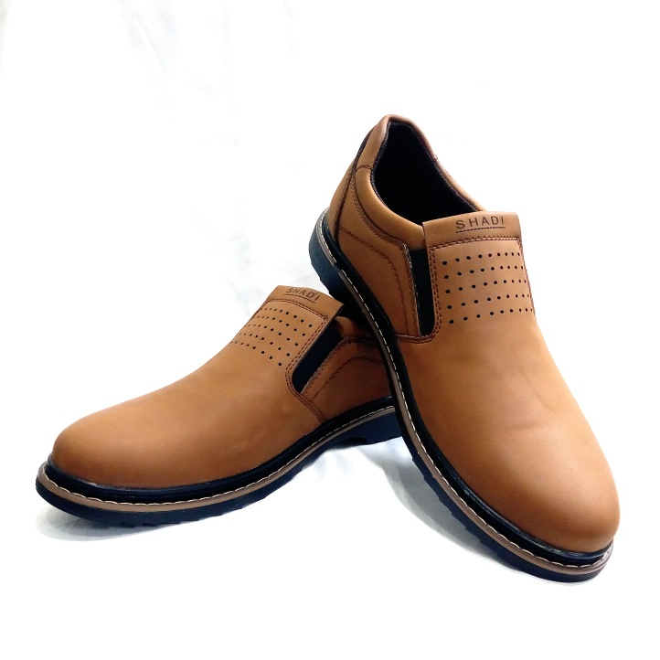 کفش مردانه مدل البرز کد P.a.t رنگ عسلی -  - 5