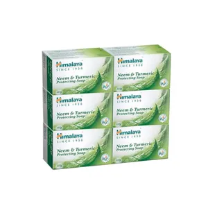 صابون شستشو هیمالیا مدل Neem & turmeric protection وزن 125 گرم مجموعه 6 عددی