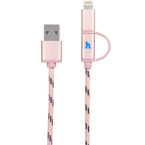 کابل تبدیل USB به لایتنینگ/microUSB هوکو مدل UPL20 Two In One طول 1.2 متر کابل تبدیل USB به لایتنینگ/microUSB هوکو مدل UPL20 Two In One طول 1.2 متر