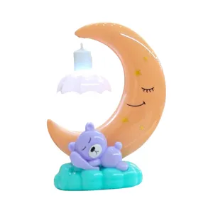 چراغ خواب اتاق کودک مدل خرس و ماه