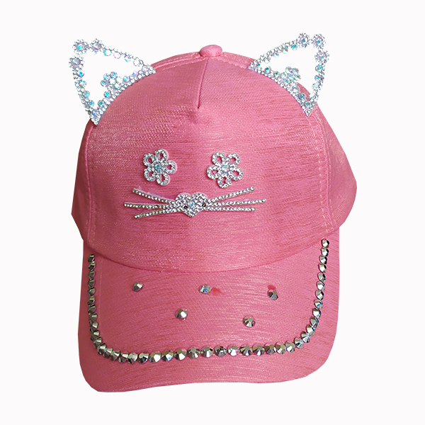 کلاه کپ دخترانه طرح گربه کد AR80