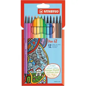 ماژیک رنگ آمیزی 12 رنگ استابیلو مدل Pen 68