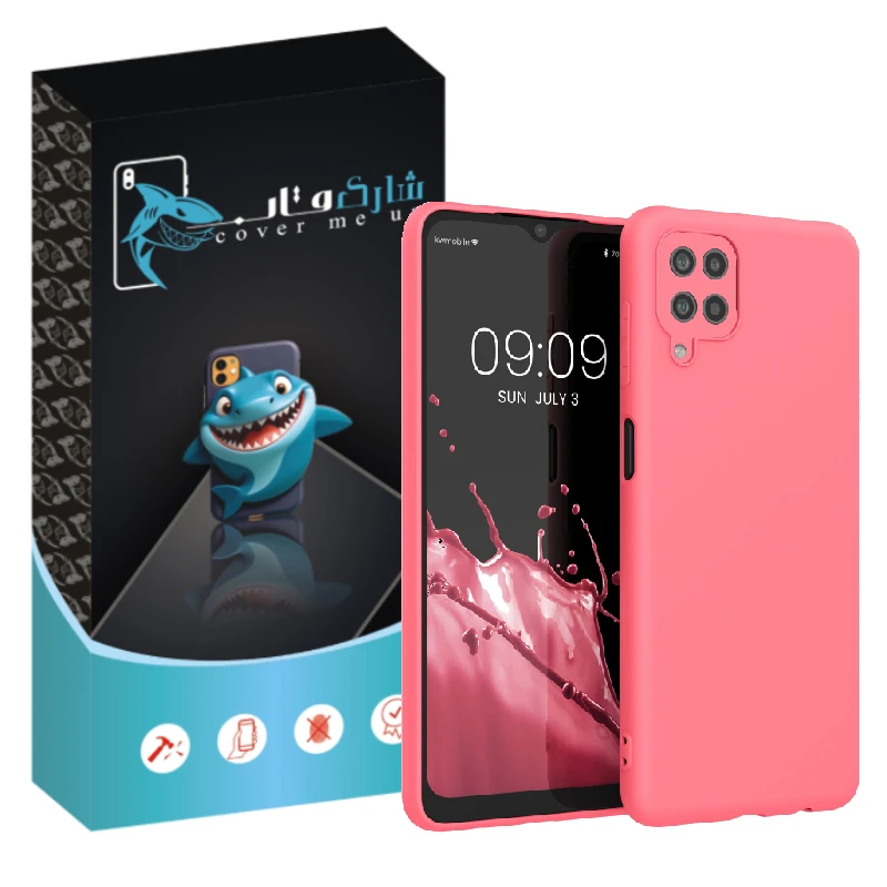 کاور شارک قاب مدل سیلیکونی پاک کنی مناسب برای گوشی موبایل سامسونگ Galaxy A12