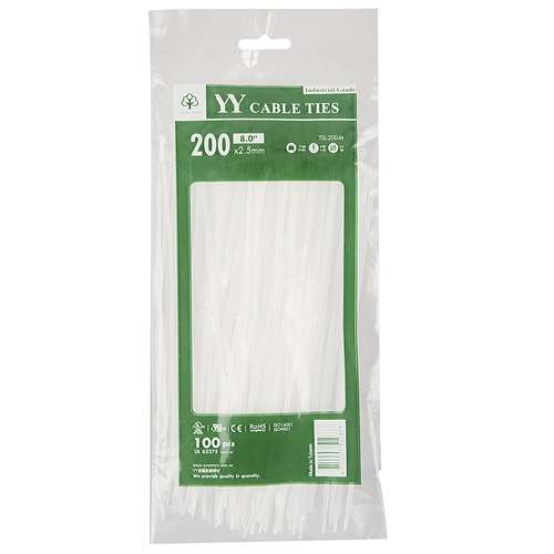 بست کمربندی 20 سانتی متری یانیو مدل TSL-200-M بسته 100 عددی