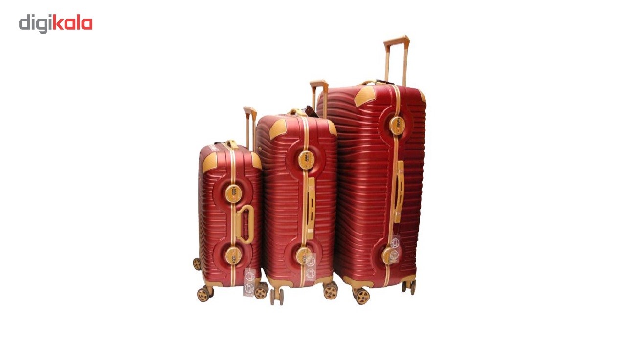 مجموعه سه عددی چمدان امیننت مدل گلد3