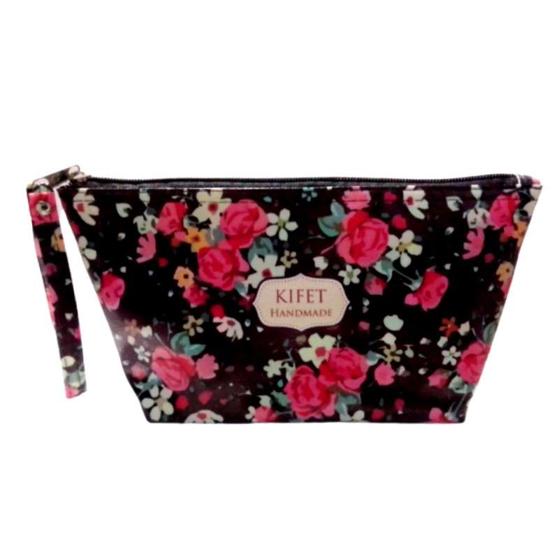 کیف لوازم آرایش زنانه مدل سوئیت طرح گل کد 2