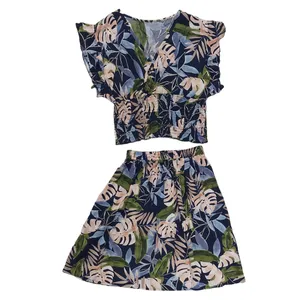 ست نیم تنه و دامن زنانه مدل برگ انجیری