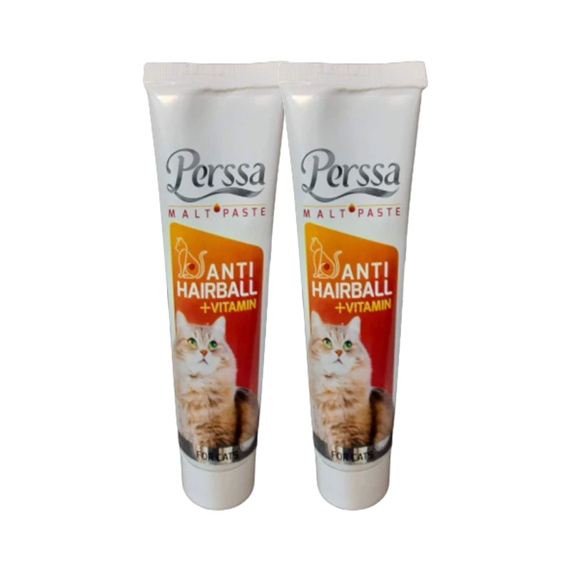 خمیر مالت گربه پرسا مدل Vitaminand hairball وزن 100 گرم بسته دو عددی