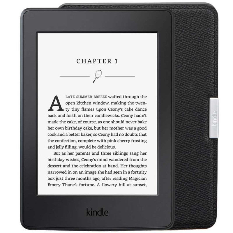 کتاب‌خوان آمازون مدل Kindle نسل هفتم همراه با کاور چرمی - ظرفیت 4 گیگابایت