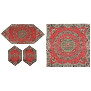 ست 4 تکه رومیزی ترمه دستجردی مدل سپهر کد DR4.4