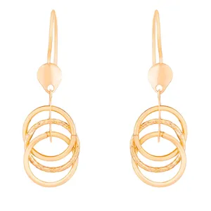 گوشواره طلای 18 عیار سیم و گوهر مدل GLE157