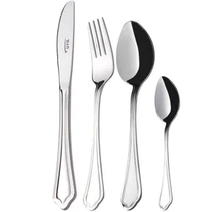 سرویس قاشق و چنگال 24 پارچه ناب استیل مدل Venice مات
