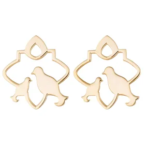 گوشواره طلا 18 عیار رزا مدل EG66