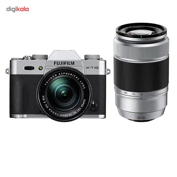 دوربین دیجیتال بدون آینه فوجی فیلم مدل X-T10 به همراه لنز 16-50 و 50-230 میلی‌متر