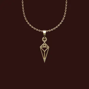 گردنبند طلا 18 عیار زنانه مدوپد مدل هندسی کد X2-1-1058