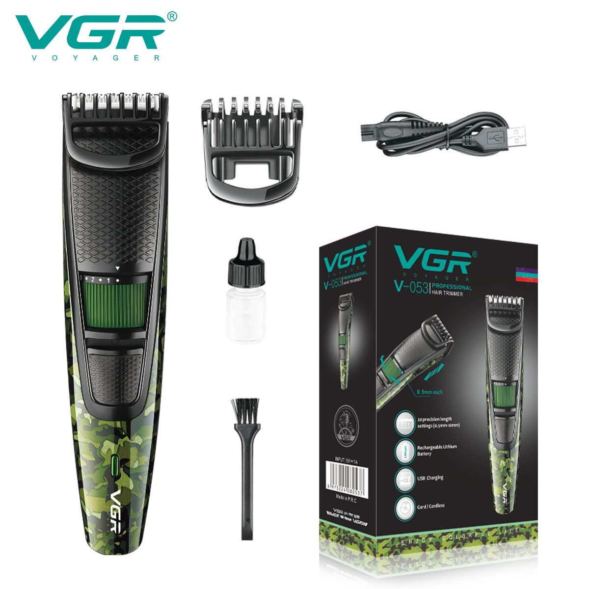 ماشین اصلاح موی سر و صورت وی جی ار مدل V-053
