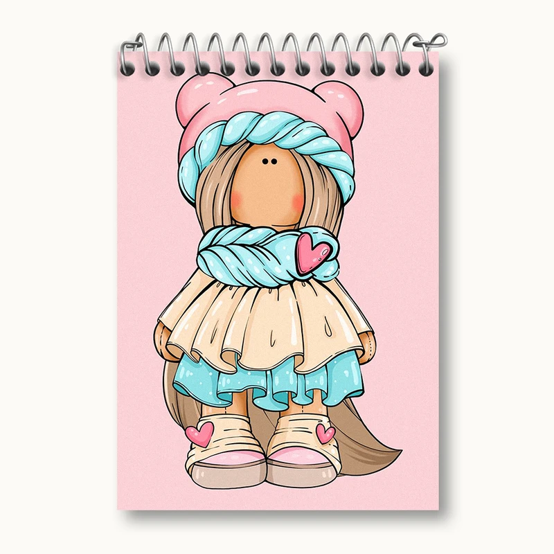 دفتر یادداشت 50 برگ خندالو طرح دخترانه کودکانه کد N1813