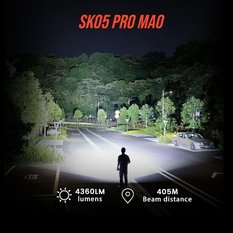 چراغ قوه دستی لوپ گیر مدل SK05 PRO با نور چند رنگ